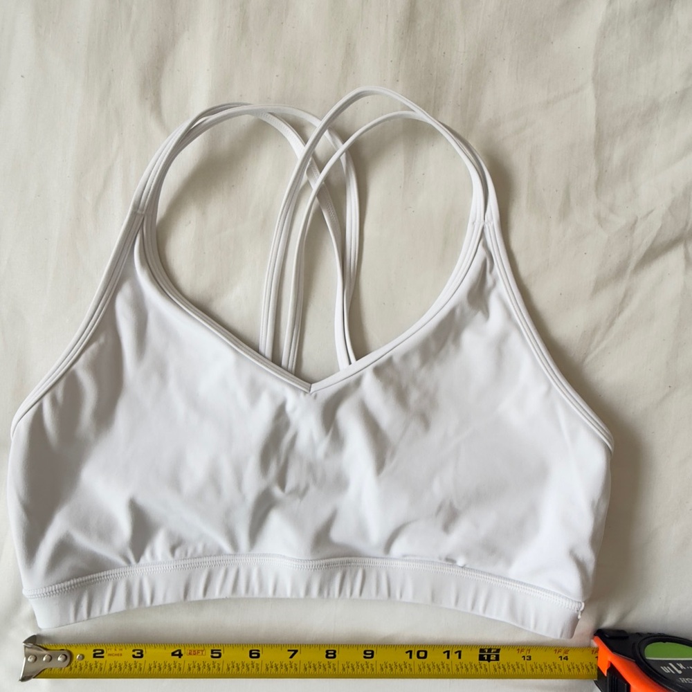 White Strappy Sports Bra